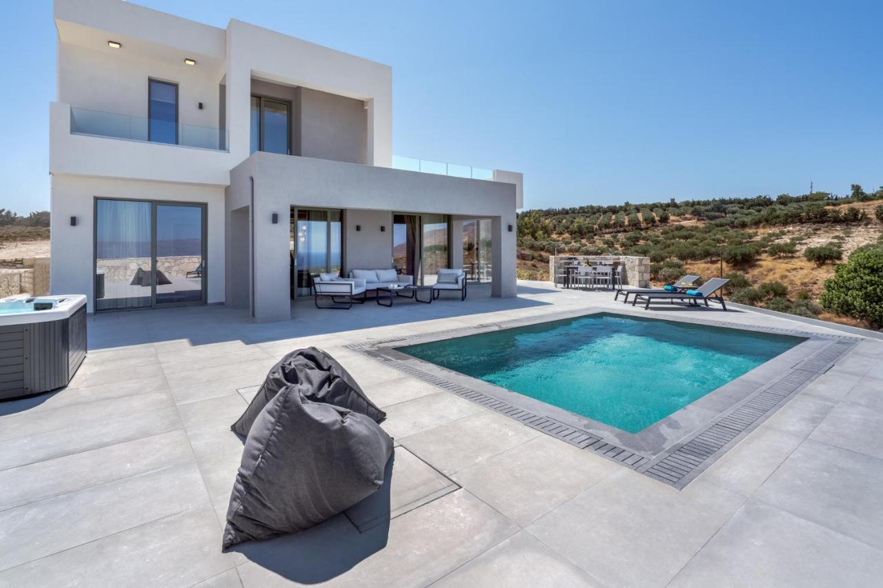 Luxurious Villa Cretan Aura With Private Heated Pool, Jacuzzi And Playroom Agios Ioannis  Eksteriør bilde